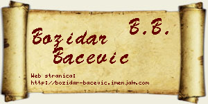 Božidar Bačević vizit kartica